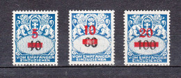 Danzig 1932,3W,Mi P 40-42,Portomarken Mit Aufdruck,LUXE Postfrisch(D3581) - Postage Due