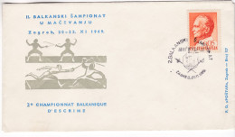 B186 2nd Balkans Fencing Championship 1969 Zagreb Escrime - Fencing