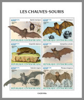 CENTRAL AFRICAN 2023 MNH Bats Fledermäuse Chauves-souris M/S - IMPERFORATED - DHQ2328 - Bats