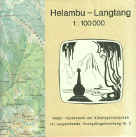 NEPAL Provinz Helambu-Langtang ~1985 Topographie Landkarte 1:100.000 Der ARGE Vergleichende Hochgebirgsforschung #3 - Cartes Topographiques