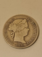 40 Centimos De Escudo - Isabel II, 1866 - Primeras Acuñaciones