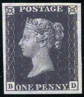 1840 Angleterre SG1 Penny Noir Neuf ** Avec Gomme, Magnifique Reproduction - Nuevos