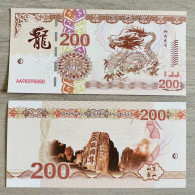 China  Test Banknote,2024 Zodiac Dragon Year Commemorative Fluorescence - Chine