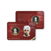 INDIA 2015 LALA LAJPAT RAI Commemorative Rs.10.00 COIN In Card  Packed By NUMISMATE As Per Scan - Specimen