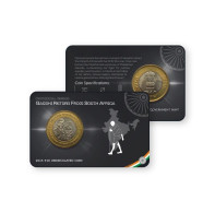 INDIA 2015 GANDHI RETURN From South Africa Commemorative Rs.10.00 COIN In Card  Packed By NUMISMATE As Per Scan - Specimen
