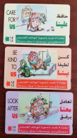 Oman "don't Damage Payphones" 3 Phonecards Used - Telefoni