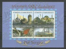 Turkey; 2007 14th Balkanfila Stamp Exhibition - Nuevos