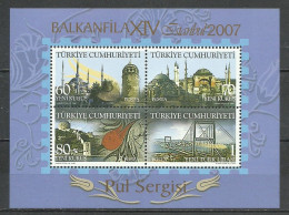 Turkey; 2007 14th Balkanfila Stamp Exhibition - Unused Stamps