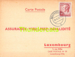 ASSURANCE VIEILLESSE INVALIDITE LUXEMBOURG 1973 SCHOLTES FELGEN BASCHARAGE  - Lettres & Documents