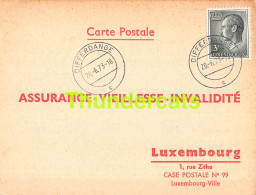 ASSURANCE VIEILLESSE INVALIDITE LUXEMBOURG 1973 BLEIMLING MINDEN DIFFERDANGE  - Brieven En Documenten