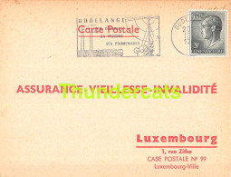 ASSURANCE VIEILLESSE INVALIDITE LUXEMBOURG 1973 OVERMANN WEINERT DUDELANGE  - Covers & Documents