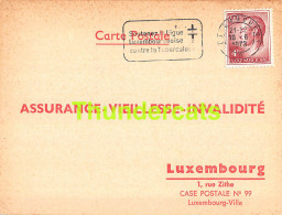 ASSURANCE VIEILLESSE INVALIDITE LUXEMBOURG 1973 KLOPP VAX BONNEVOIE  - Covers & Documents
