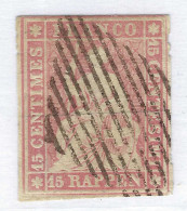 SUISSE Ca.1854-55: Le ZNr. 24B, TB Obl. "grille", Léger Pelurage, Signé Weid - Gebraucht