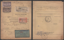 COLIS POSTAUX  -  BELGIQUE - ANVERS - ANTWERPEN /1925-6 - 8  BULLETINS D'EXPEDITION POUR LA FRANCE / 8 IMAGES (ref 3468) - Dokumente & Fragmente