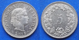 SWITZERLAND - 5 Rappen 2015 B KM# 26c Confoederatio Helvetica - Edelweiss Coins - Autres & Non Classés