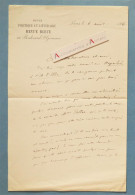 ● L.A.S 1886 Eugène JUNG Romancier - Travail Sur Napoléon à L'Ile D'Elbe - Livourne - Pollet - Revue Bleue - Lettre - Escritores