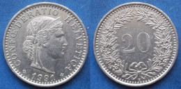 SWITZERLAND - 20 Rappen 1991 B KM# 29a Confoederatio Helvetica - Edelweiss Coins - Autres & Non Classés