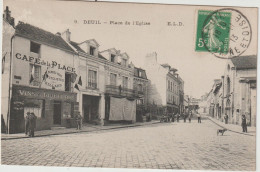 Dav :  Val D ' Oise :  DEUIL : Place De L  église - Deuil La Barre