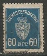 NORVEGE / DE SERVICE N° 7 OBLITERE - Dienstmarken