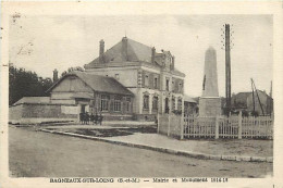 - Seine Et Marne - Ref-B899- Bagneaux Sur Loing - Mairie Et Monument Aux Morts Guerre 1914-18 - - Bagneaux Sur Loing