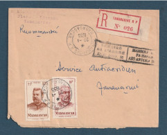 Madagascar - Lettre En Recommandé Pour Tananarive - Semaine De L'arbre - 1955 - Covers & Documents