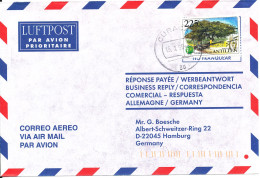 Netherlands Antilles Air Mail Cover Sent To Germany Curacao 15-10-1999 Single Franked - Curaçao, Nederlandse Antillen, Aruba