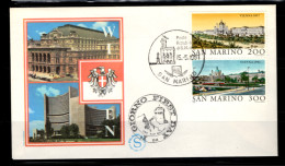 SAN MARINO - 1981 FDC - Mi.1227-8, World Capitals, Vienna (BB039) - Cartas & Documentos