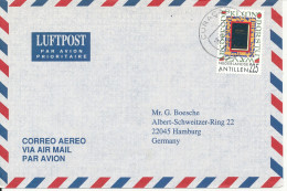 Netherlands Antilles Air Mail Cover Sent To Germany Curacao 18-8-1996 Single Franked - Curaçao, Nederlandse Antillen, Aruba
