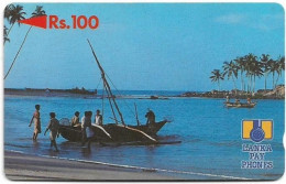 Sri Lanka - Lanka Pay Phones (GPT) - Fishing Boat - 2SRLB (Letter B), 100Rs, Used - Sri Lanka (Ceilán)