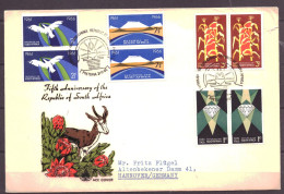 Zuid Afrika / South Africa 348 T/m 355 FDC Written (1966) - FDC