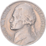 Monnaie, États-Unis, 5 Cents, 1953 - 1938-…: Jefferson