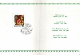 Carte  Joyeux Noel Et Heureuse Annee 1982 Met Speciale Afstempeling 1981 - Tarjetas Conmemorativas