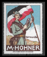 GERMANY  VIGNETTE Erinnofili Reklamemarke HARMONIKA M.HOHNER DIESSEN VOR MUNCHEN - WW1 (I Guerra Mundial)