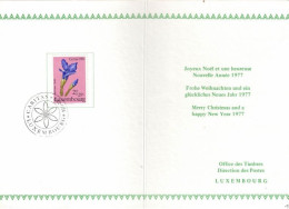 Carte  Joyeux Noel Et Heureuse Annee 1977 Met Speciale Afstempeling 1976 - Herdenkingskaarten