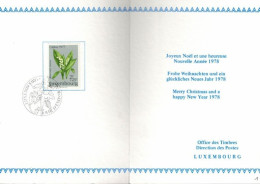 Carte  Joyeux Noel Et Heureuse Annee 1978 Met Speciale Afstempeling 1977 - Commemoration Cards