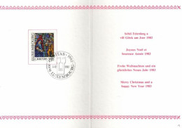 Carte  Joyeux Noel Et Heureuse Annee 1983 Met Speciale Afstempeling 1982 - Cartes Commémoratives