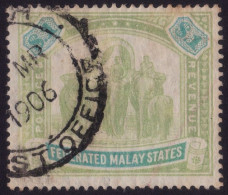 FEDERATED MALAY STATES FMS 1900 $5 Sc#16 Wmk.Crown CC - Used @TE12 - Federated Malay States