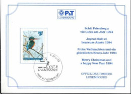 Wenskaart Joyeux Noel Et Heureuse Annee 1994 Speciale Afstempeling 1993 - Cartoline Commemorative