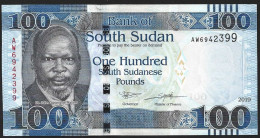 South Sudan 100 Pound 2019 P15d UNC - Sudán Del Sur