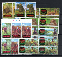 CONSERVATION YEAR - ZAMBIA - 1972  1ST AND 2ND SERIES SETS OF 4 IN BOCKS OF 4  MINT NEVER HINGED - Protection De L'environnement & Climat