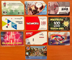 10 Different Phonecards - Operatori Telecom
