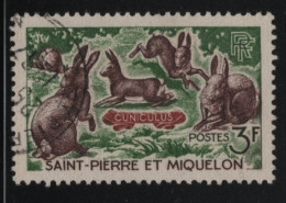 St Pierre Et Miquelon 1964 Used Sc 370 3fr Rabbits - Oblitérés