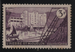 St Pierre Et Miquelon 1955-56 Used Sc 348 3fr Fish Freezing Plant - Oblitérés