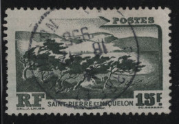 St Pierre Et Miquelon 1947 Used Sc 340 15fr Storm-swept Coast - Gebraucht