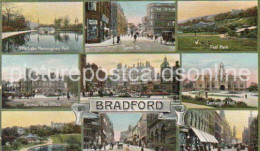 BRADFORD MULTIVIEW OLD COLOUR POSTCARD YORKSHIRE - Bradford