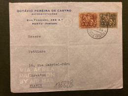 LETTRE Pour La FRANCE TP CAVALIER 2,50 Esc + 1 Esc OBL.3 5 64 BATALHA (PORTO) + OCTAVIO PEREIRA DE CASTRO - Lettres & Documents