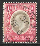 K.U.T.." EAST AFRICA & UGANDA. "..KING EDWARD VII...(1901-10..).." 1904.."....1A.......SG18....ORDENARY PAPER......VFU. - Herrschaften Von Ostafrika Und Uganda