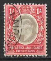 K.U.T.." EAST AFRICA & UGANDA. "..KING EDWARD VII...(1901-10..).." 1904.."....1A.......ORDENARY PAPER...CDS......VFU... - Protectoraten Van Oost-Afrika En Van Oeganda