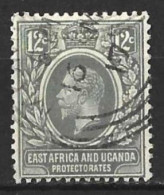 K.U.T..." EAST AFRICA & UGANDA..".KING GEORGE  V..(1910-36.).....12c......SG48....DEEP SHADE....VFU.. - Protectorados De África Oriental Y Uganda