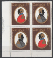 Canada - #820a - MNH PB  Of 4 - Num. Planches & Inscriptions Marge